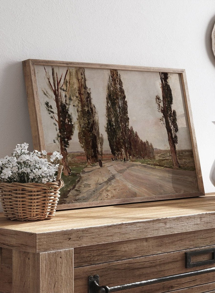 "Boulevard of Poplars near Plankenberg" Art Print_Sugar & Canvas_Emil Jakob Schindler