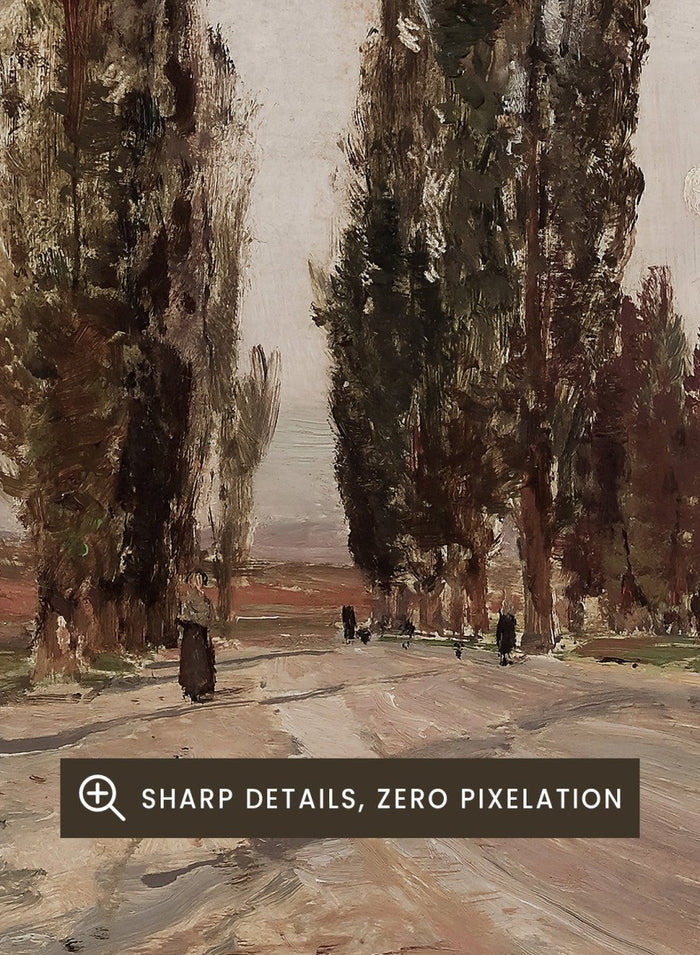 "Boulevard of Poplars near Plankenberg" Art Print_Sugar & Canvas_Emil Jakob Schindler