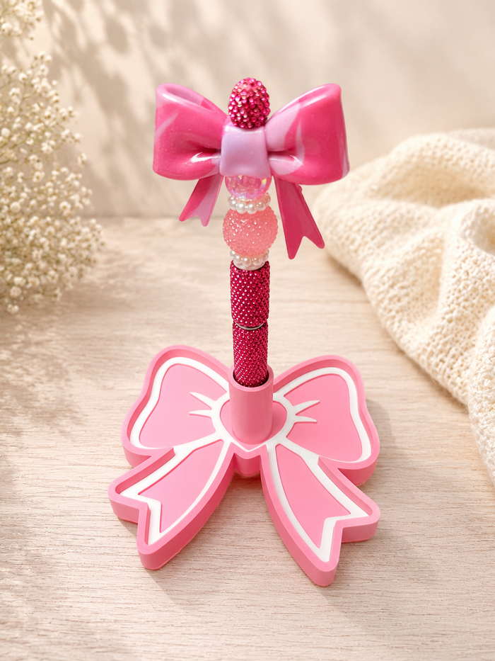 bow pen stand with tray
