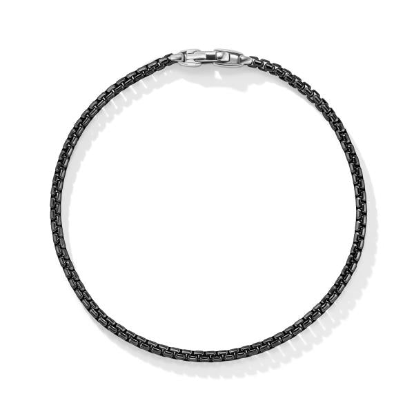 Box Chain Bracelet in Stainless Steel and Sterling Silver