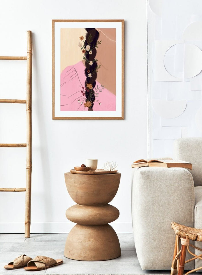 'Braided Wildflowers' Aesthetic Art Print_Sugar & Canvas_Sugar & Canvas
