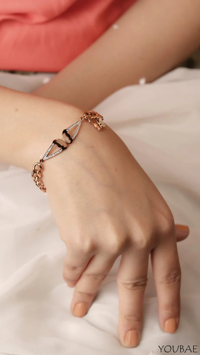 Butterfly Anti Tarnish Stainless Steel Bracelet - Single