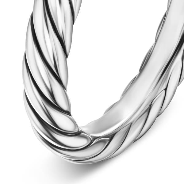 Cable Band Ring in Sterling Silver, 3.4mm