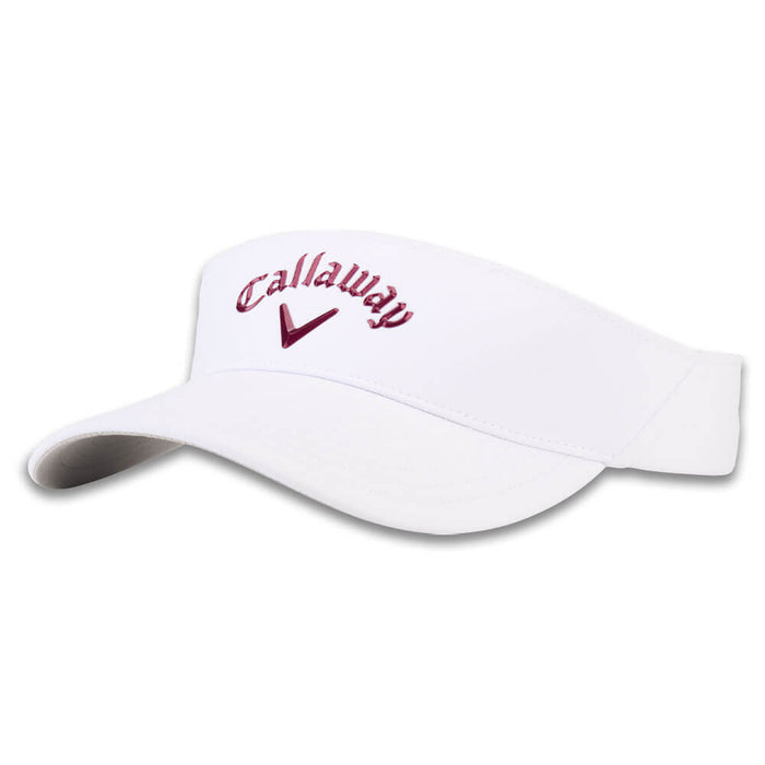 Callaway Liquid Metal Golf Visor White/Red Plum - 26 Women