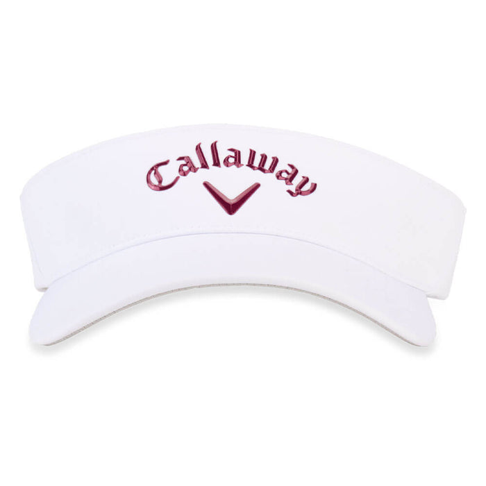 Callaway Liquid Metal Golf Visor White/Red Plum - 26 Women