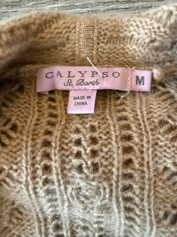 CALYPSO Preowned great condition Size M Tan Cardigan