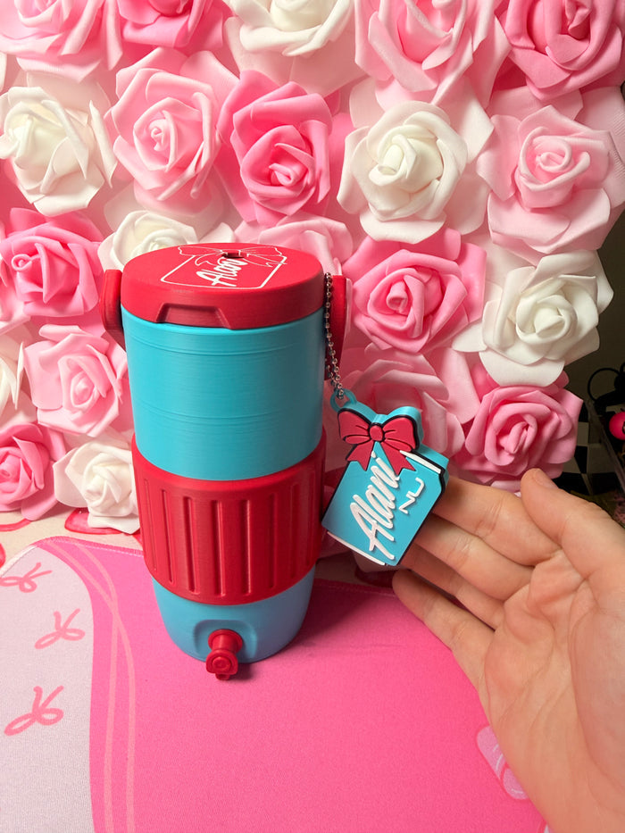 Can cooler with alani lid and can tab opener