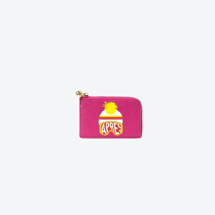 Card Case Hot Pink Apres Bunny, front view