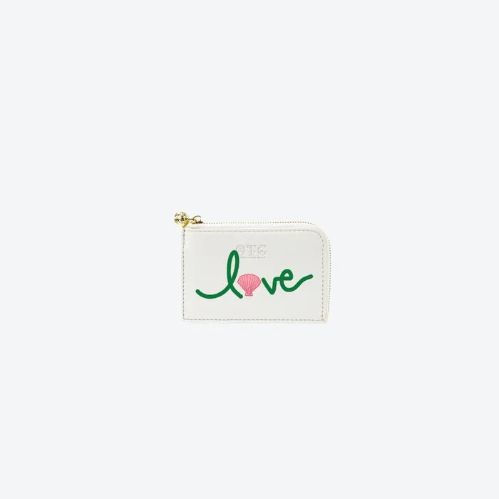 Card Case White Beach Love, front view