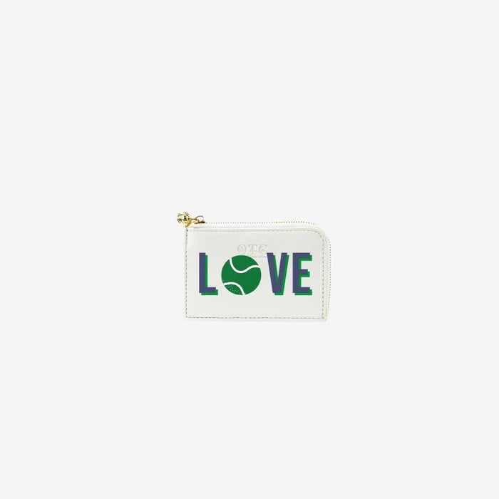 Card Case White T Love, front view