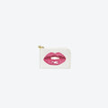Card Case White Viv Lips, front view