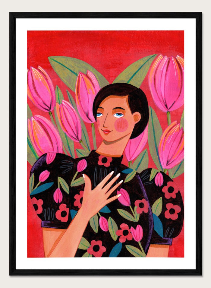 12x16 inches/30x40cm (Framing Available) / Black Wood Frame