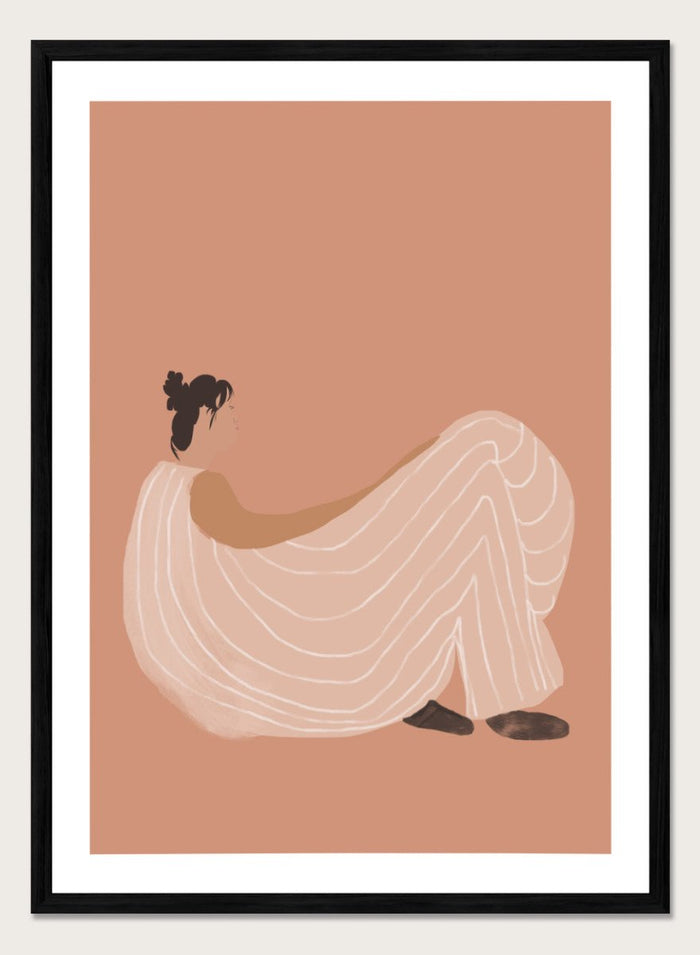 A4/8x12 inches (Framing Available) / Black Wood Frame