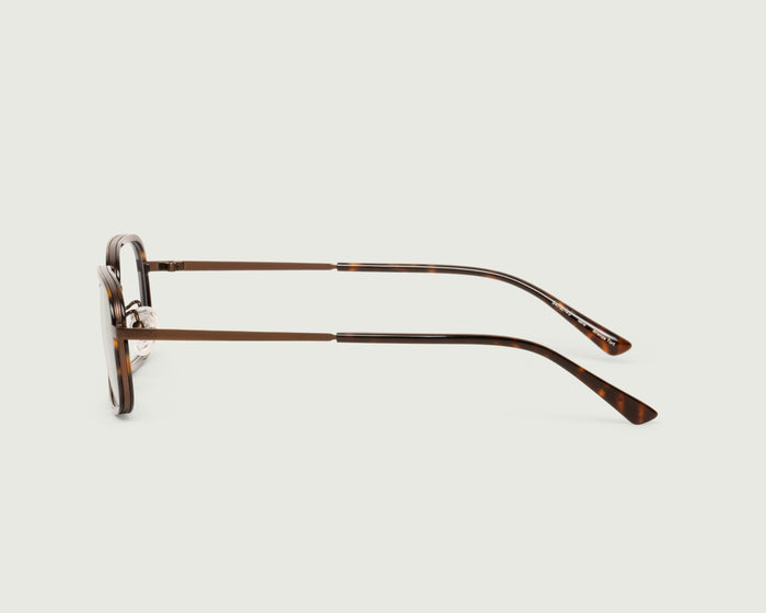Bronze Tort::Cato Eyeglasses square Tort metal side