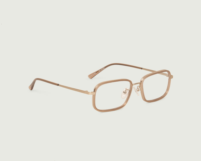 Soybean::Cato Eyeglasses square Brown metal front diagonal