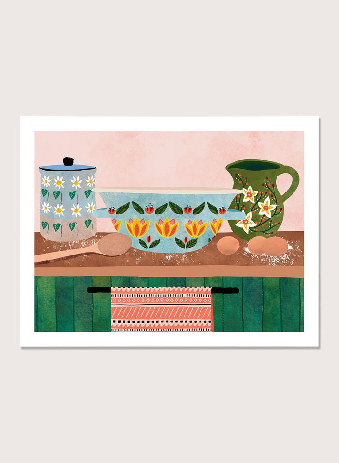 Ceyda Alasar - Charming Folk Kitchen Art Print_Sugar & Canvas_Ceyda Alasar