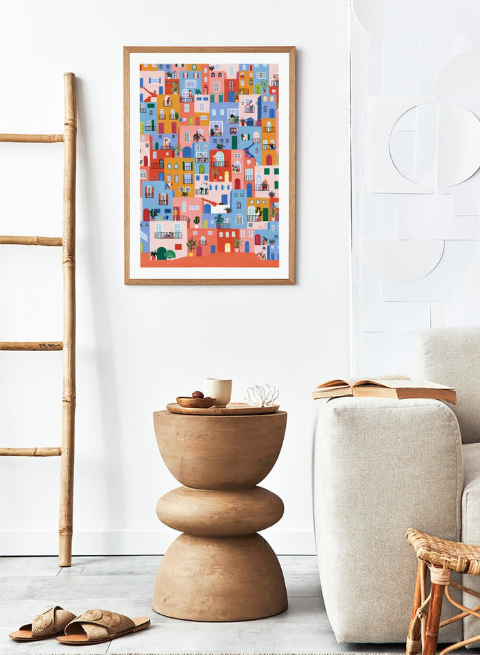 Ceyda Alasar - Colorful Town Life Art Print_Sugar & Canvas_Ceyda Alasar