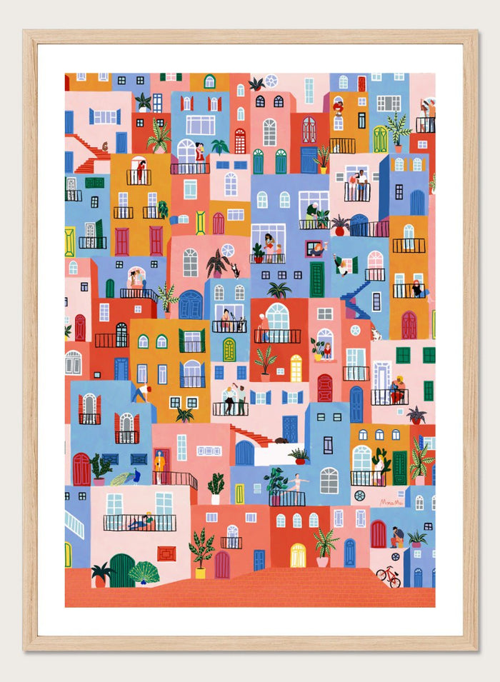 Ceyda Alasar - Colorful Town Life Art Print_Sugar & Canvas_Ceyda Alasar