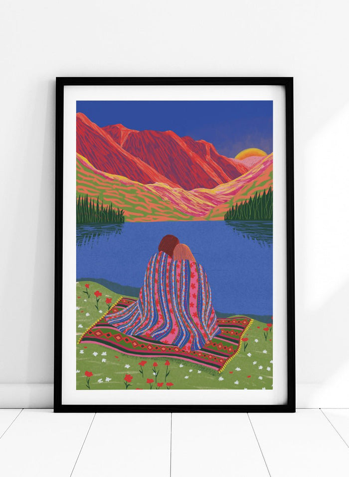 Ceyda Alasar - Cozy Lake Sunset Art Print_Sugar & Canvas_Ceyda Alasar