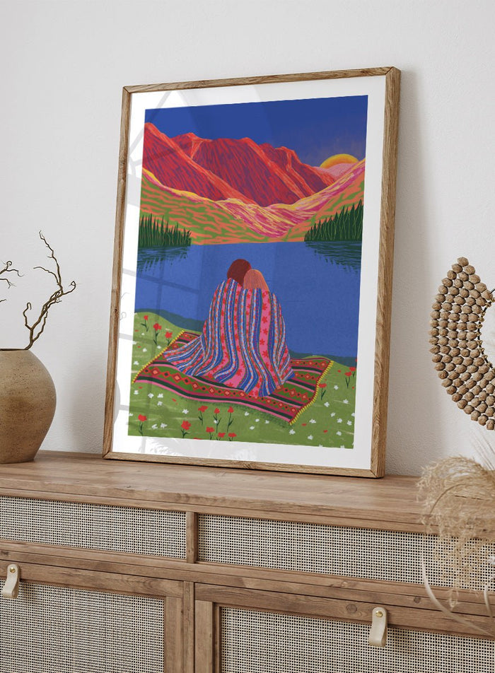Ceyda Alasar - Cozy Lake Sunset Art Print_Sugar & Canvas_Ceyda Alasar