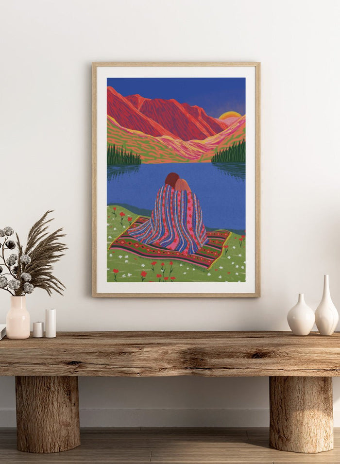 Ceyda Alasar - Cozy Lake Sunset Art Print_Sugar & Canvas_Ceyda Alasar