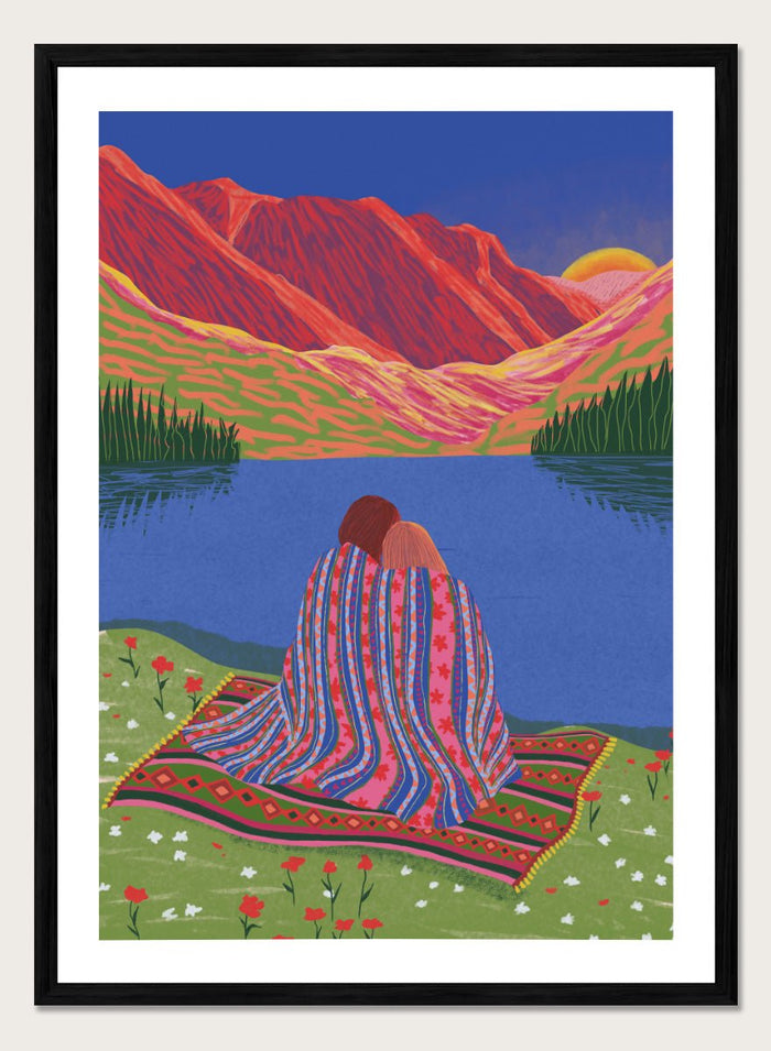 Ceyda Alasar - Cozy Lake Sunset Art Print_Sugar & Canvas_Ceyda Alasar