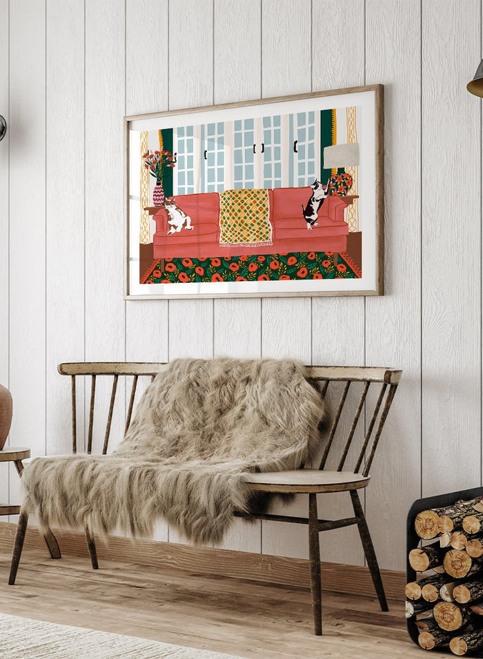 Ceyda Alasar - Playful Cats Living Room Art Print_Sugar & Canvas_Ceyda Alasar
