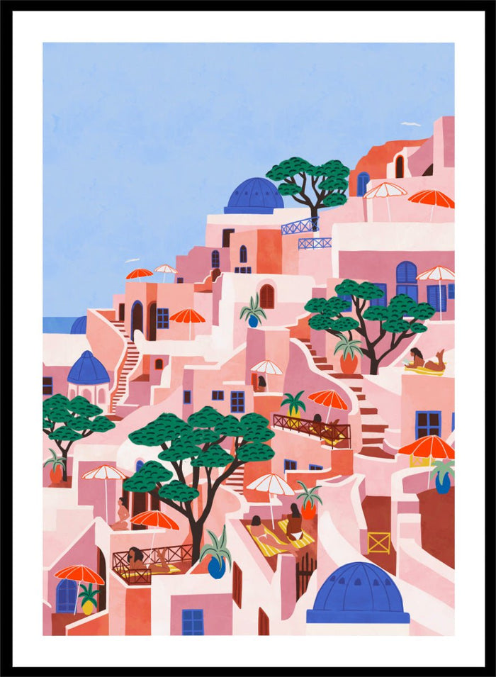 Ceyda Alasar - Santorini Summer Dream Art Print_Sugar & Canvas_Ceyda Alasar
