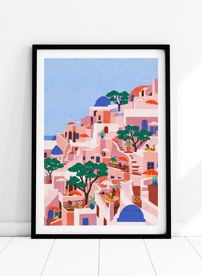 Ceyda Alasar - Santorini Summer Dream Art Print_Sugar & Canvas_Ceyda Alasar