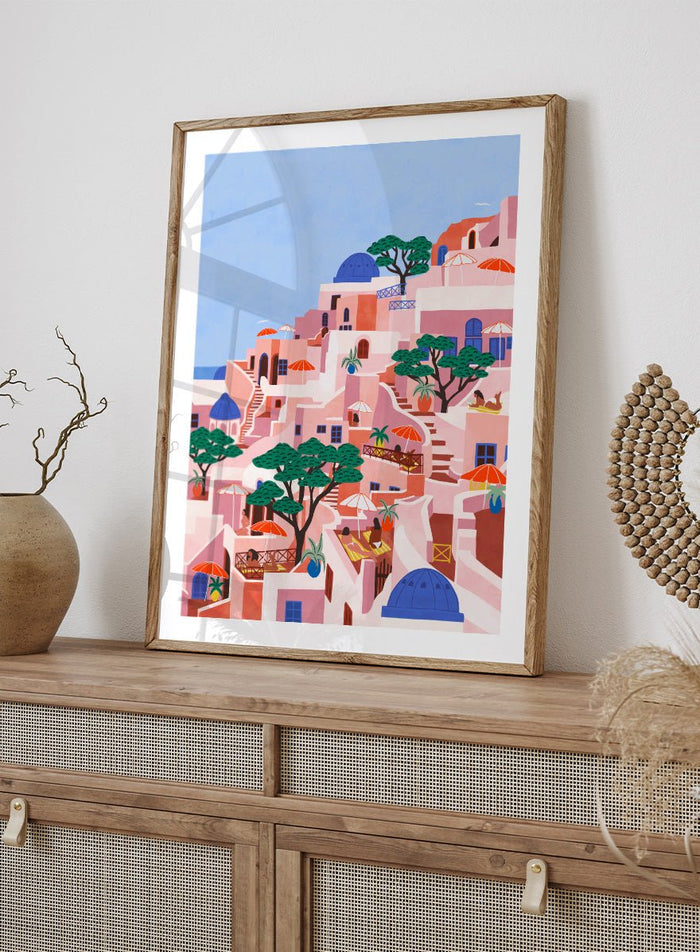 Ceyda Alasar - Santorini Summer Dream Art Print_Sugar & Canvas_Ceyda Alasar