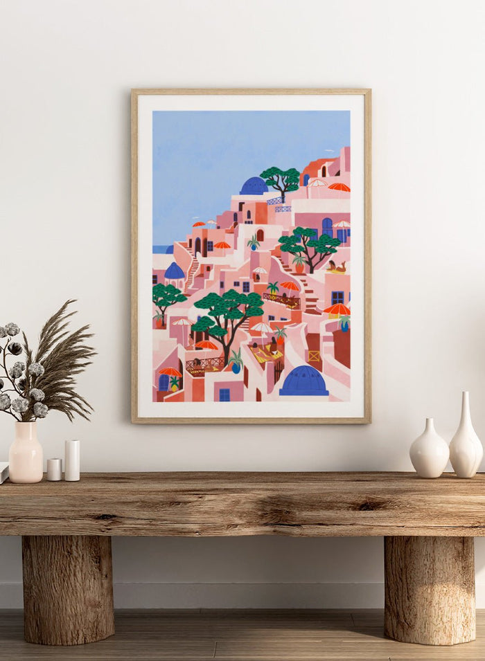 Ceyda Alasar - Santorini Summer Dream Art Print_Sugar & Canvas_Ceyda Alasar