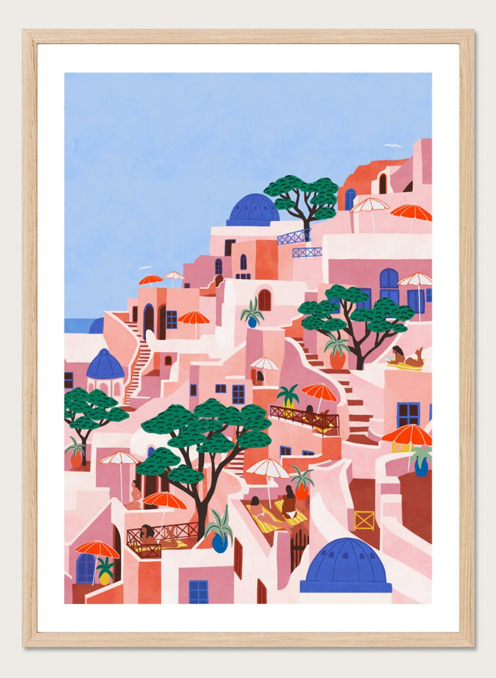 Ceyda Alasar - Santorini Summer Dream Art Print_Sugar & Canvas_Ceyda Alasar