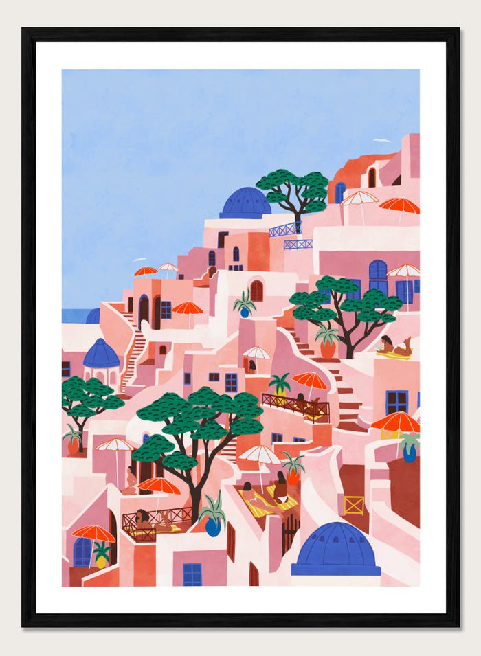 Ceyda Alasar - Santorini Summer Dream Art Print_Sugar & Canvas_Ceyda Alasar
