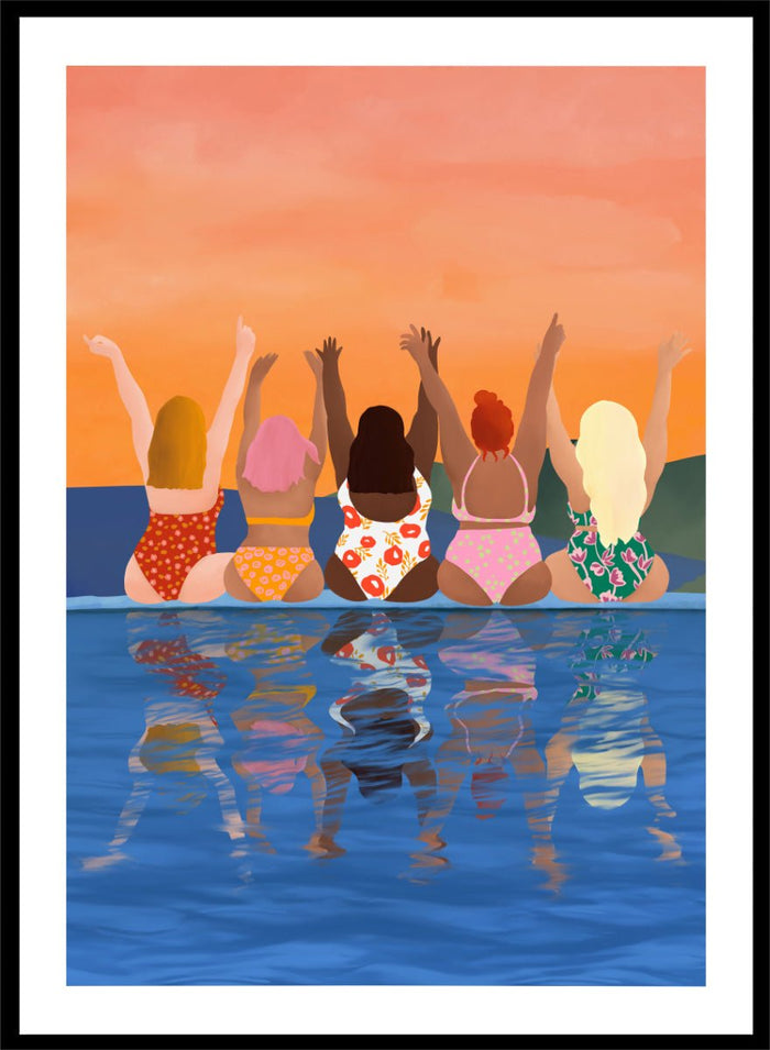 Ceyda Alasar - Summer Sunset Friends Art Print_Sugar & Canvas_Ceyda Alasar