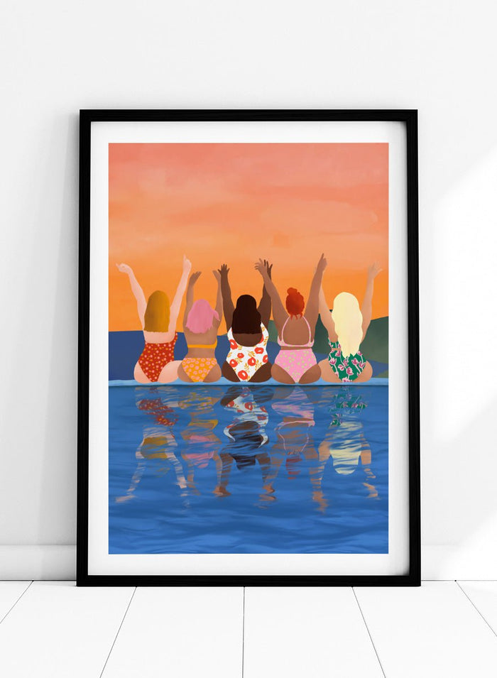 Ceyda Alasar - Summer Sunset Friends Art Print_Sugar & Canvas_Ceyda Alasar