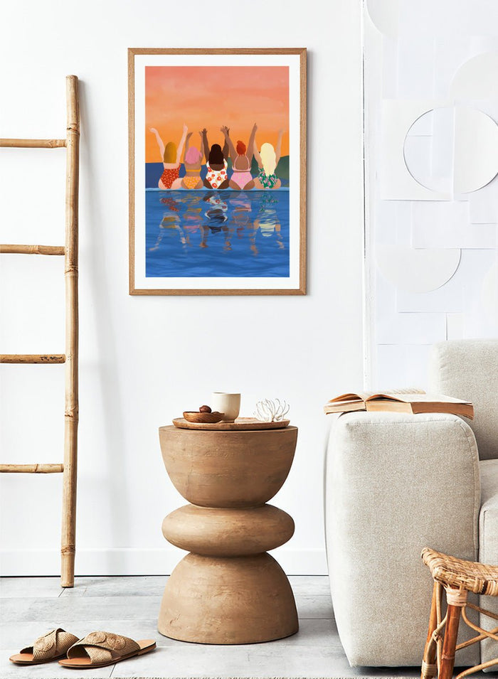 Ceyda Alasar - Summer Sunset Friends Art Print_Sugar & Canvas_Ceyda Alasar