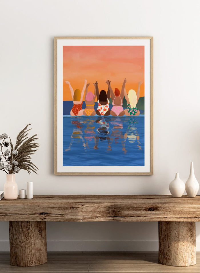 Ceyda Alasar - Summer Sunset Friends Art Print_Sugar & Canvas_Ceyda Alasar