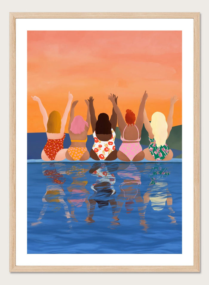 Ceyda Alasar - Summer Sunset Friends Art Print_Sugar & Canvas_Ceyda Alasar
