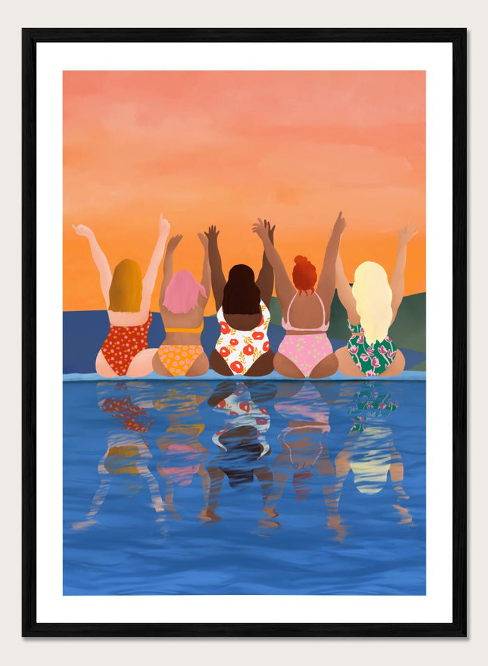 Ceyda Alasar - Summer Sunset Friends Art Print_Sugar & Canvas_Ceyda Alasar
