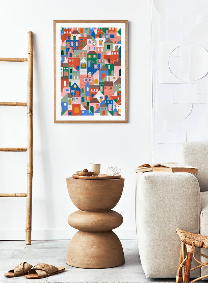 Ceyda Alasar - Whimsical Cityscape Charm Art Print_Sugar & Canvas_Ceyda Alasar