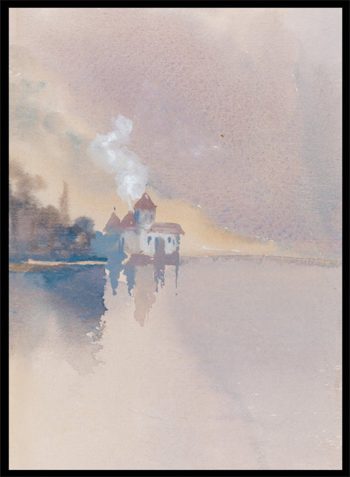 "Château de Chillon" Art Print_Sugar & Canvas_Hercules Brabazon Brabazon