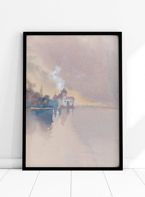 "Château de Chillon" Art Print_Sugar & Canvas_Hercules Brabazon Brabazon