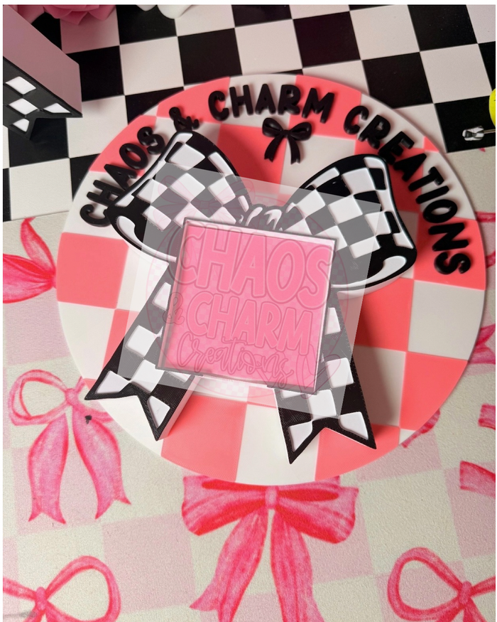 Checkered Print Post it Holder* exclusive