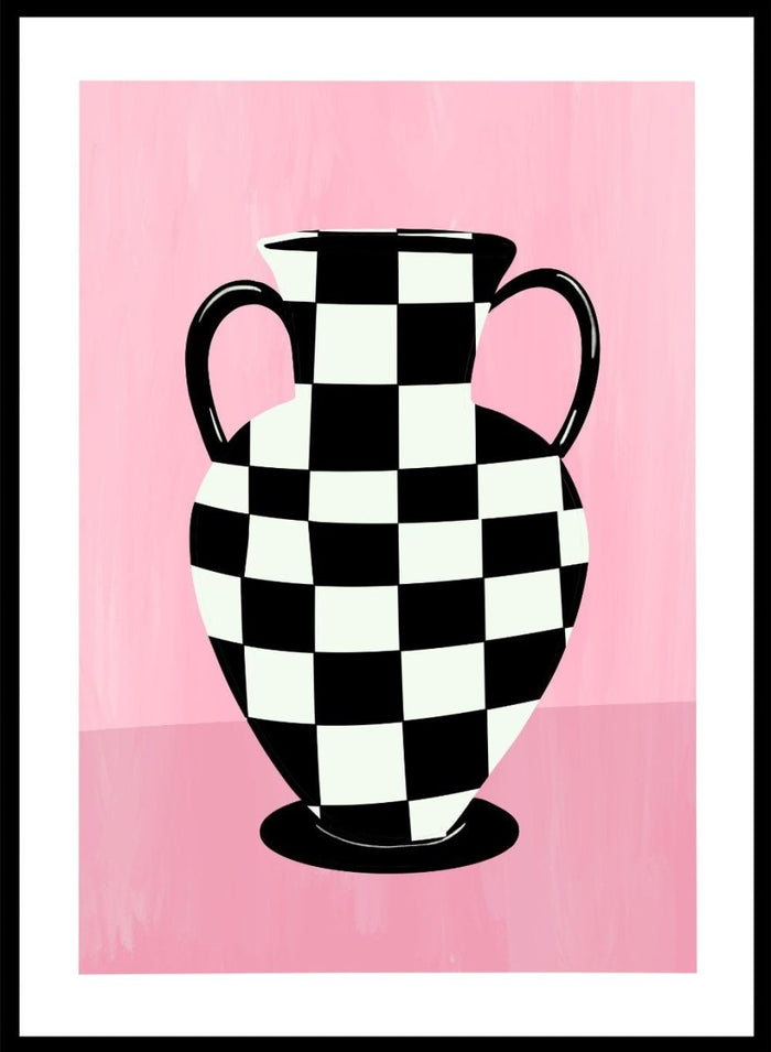 'Checkered Vase' Aesthetic Art Print_Sugar & Canvas_Sugar & Canvas