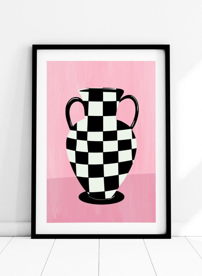 'Checkered Vase' Aesthetic Art Print_Sugar & Canvas_Sugar & Canvas