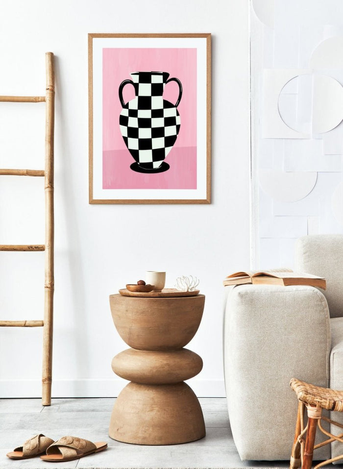 'Checkered Vase' Aesthetic Art Print_Sugar & Canvas_Sugar & Canvas