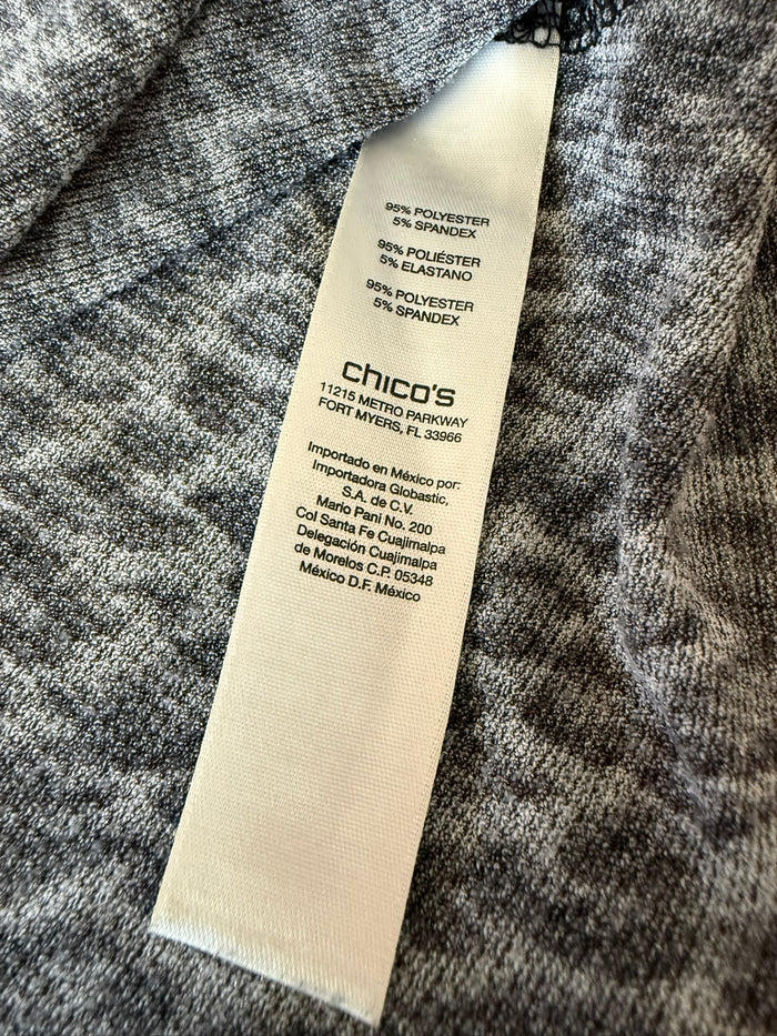 Chico's Preowned great condition Size 0 (M) Black & grey Blouse