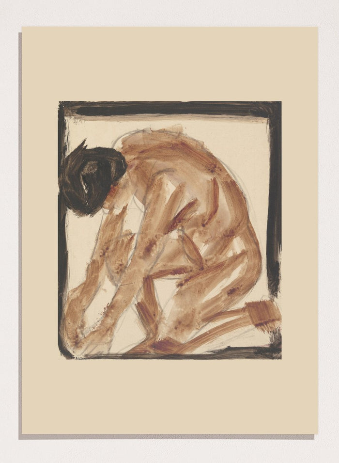Christian Rohlfs - Kneeling Nude to the Left Art Print