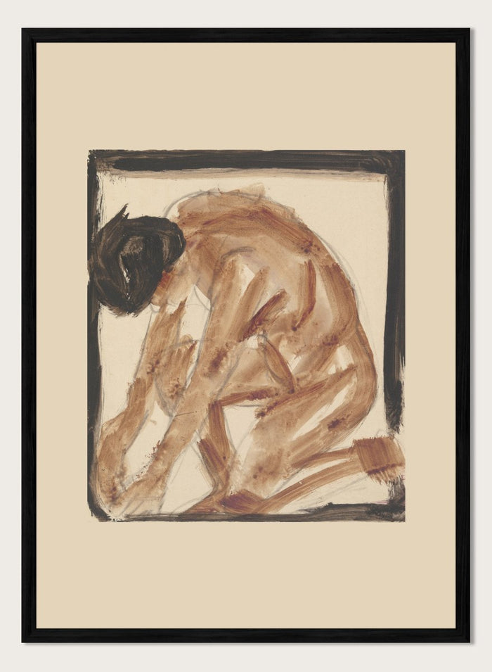 Christian Rohlfs - Kneeling Nude to the Left Art Print