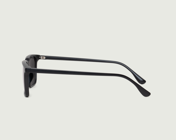 Midnight Polarized::Chuck Sunglasses Square Black recycled polyester side